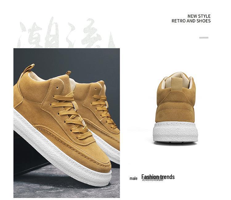 Herren Frühjahr 2025 Trendige Koreanische High-Top Slip-On Sneaker Lässig Vielseitig Sportschuhe