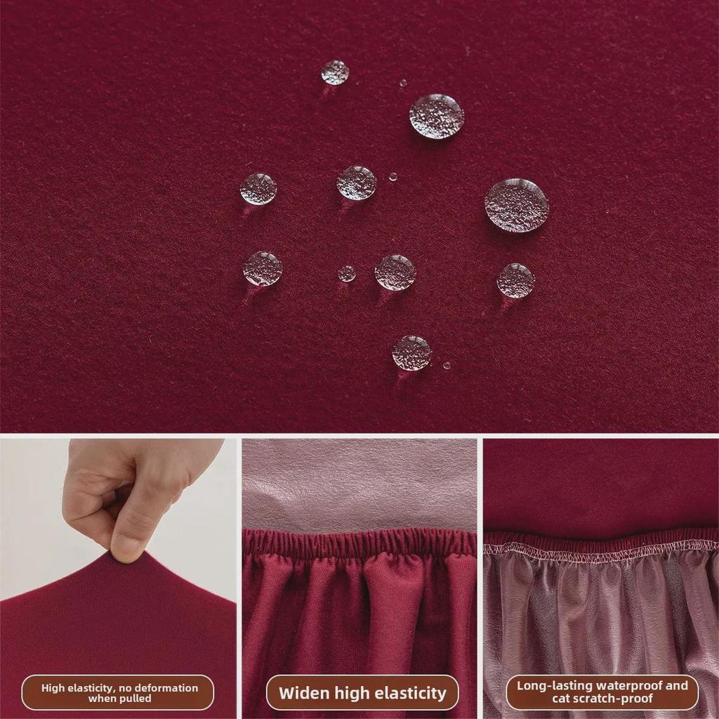 Waterproof Rectangular Elastic Film Tablecloth - Washable, Dustproof, Milk Silk Outdoor Cover