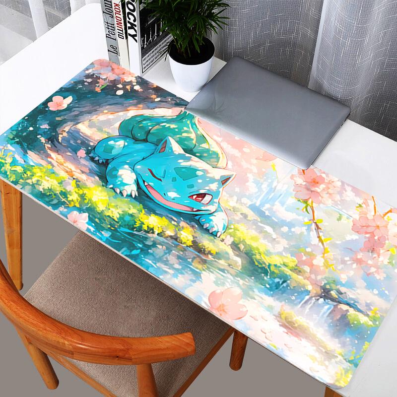 Mouse Pads Gaming XXL Bulbasaur Pokemon Pikachu Dywan Gamer Keyboard Desk Mat Table Carpet Mousepad New x For Computer 800x300x2mm