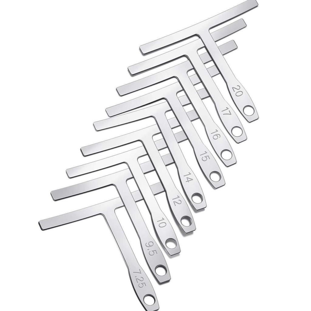 20-Piece Set: Multi-Size, Multi-Function Guitar Truss Rod Wrenches for Curvature Measurement and Adjustment—Neck Adjustment Tools