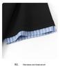 Men's Summer V-Neck Japanese Style Striped Two-Piece Look Shirt
