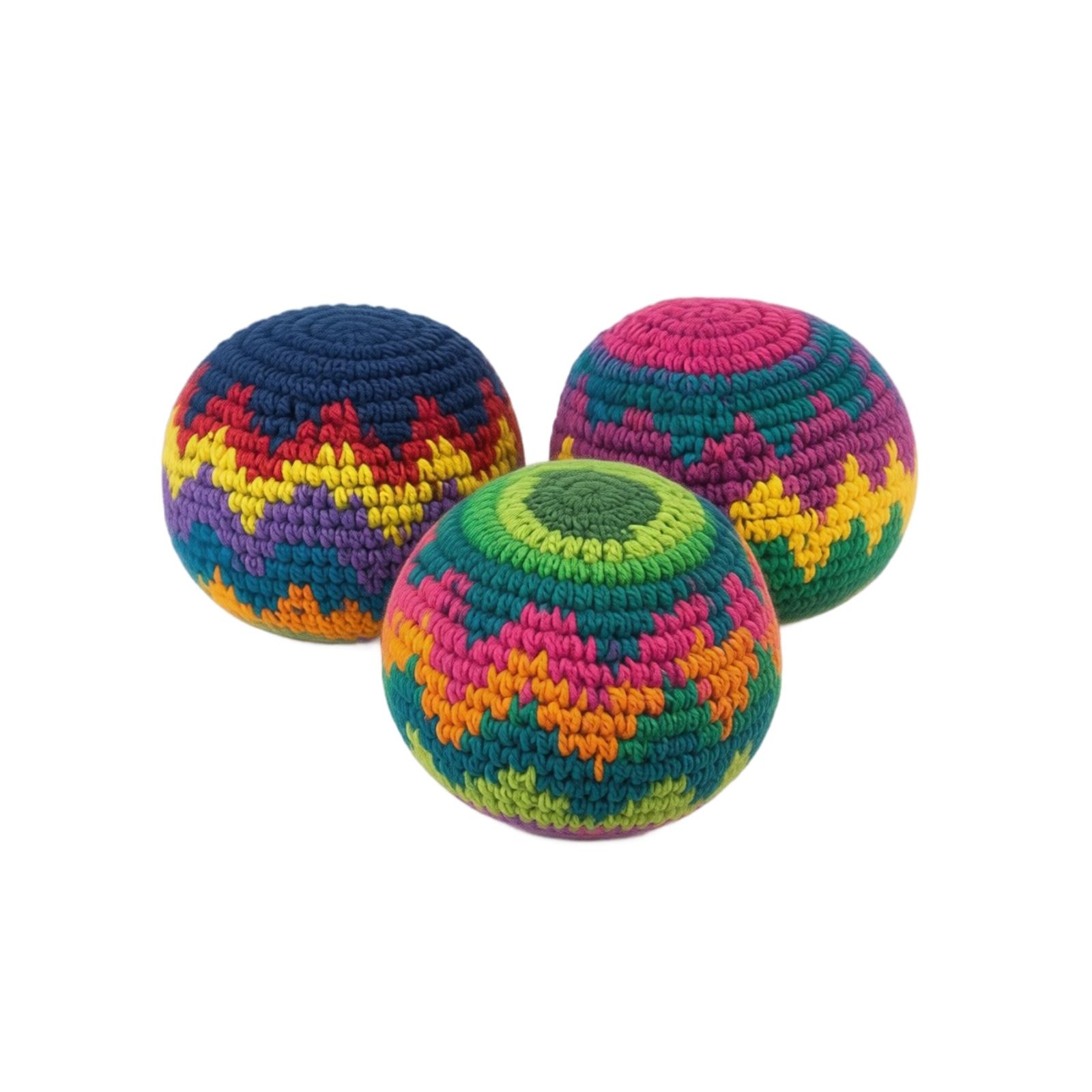 

3pcs Kids Bean Bags Set Soft Durable Crochet Fabric Filled Sensory Tossing Balls for Indoor Outdoor Play and Coordination Activities One Size
