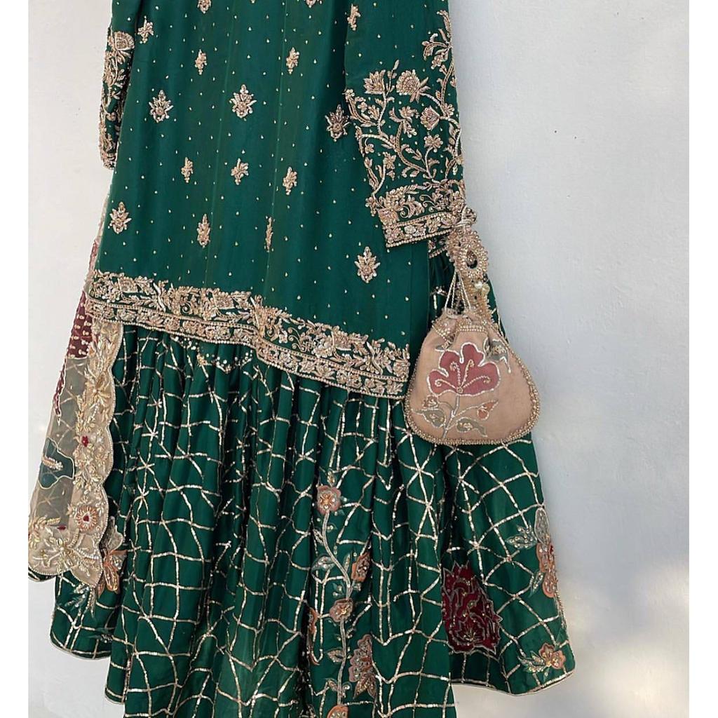 Indian Bollywood Designer Salwar Kameez Paksiatni Beautiful Ethnic Sharara Suit