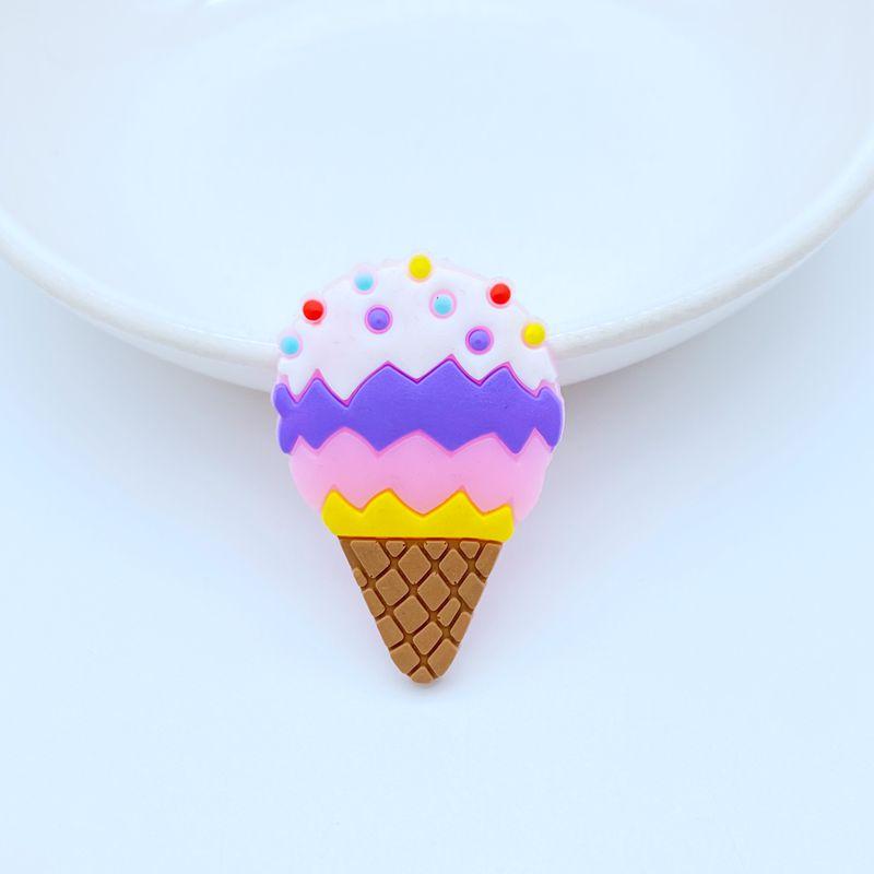 10/20 Stück Niedliche Eiscreme-Serie PVC Flexibler Kleber Flache Rückseite DIY Scrapbooking Verzierung Handy Basteldekoration Schreibwaren