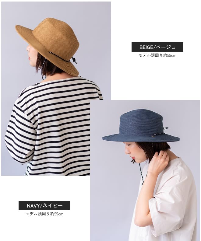 Nakota Paper Long Brim Straw Wide UV Navy Hat, Hat, Brim, Spring/Summer, Men's/Women's, Popular, Protection,