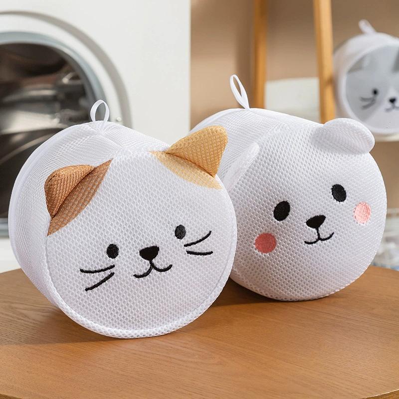 Machine-Wash Special Home Use Polyester Anti-Deformation Bra Mesh Bags Laundry Brassiere Bag Cleaning Underwear Sock Cartoon