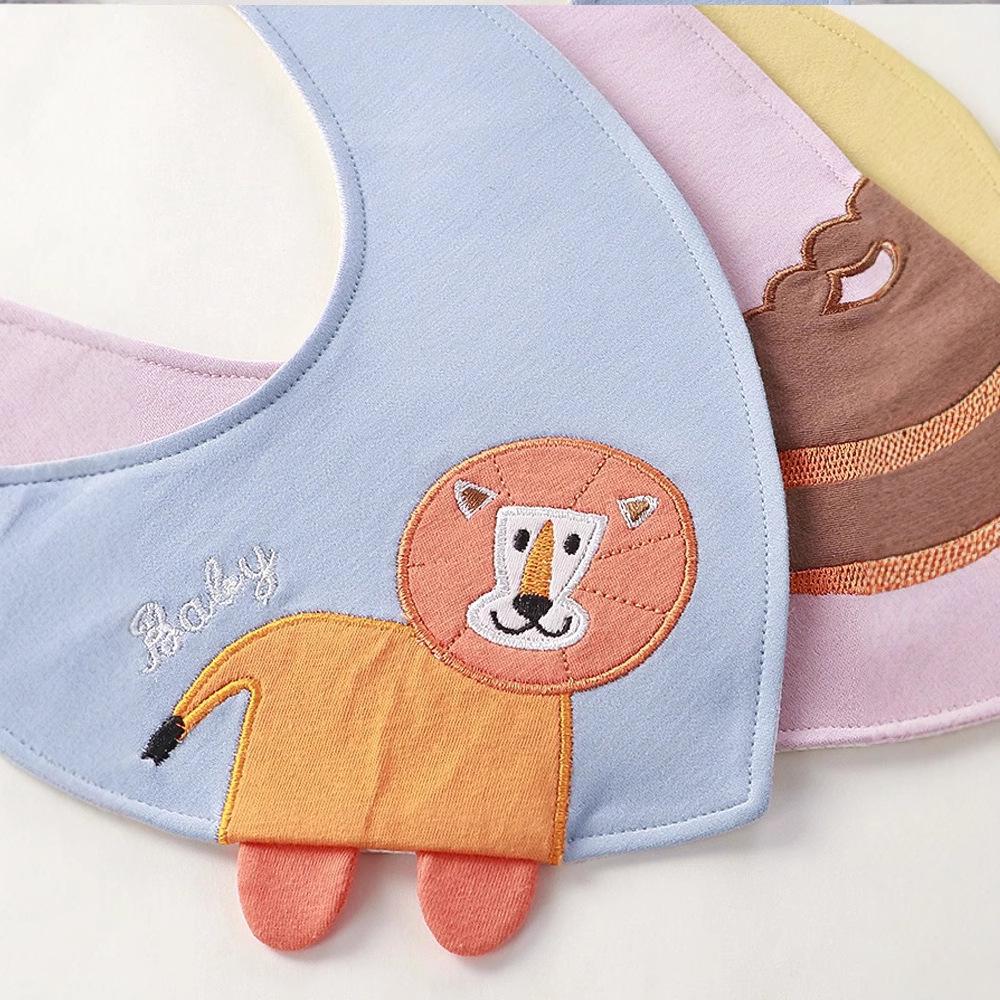 360° Rotating Waterproof Cotton Baby Bib for Ages 0-2