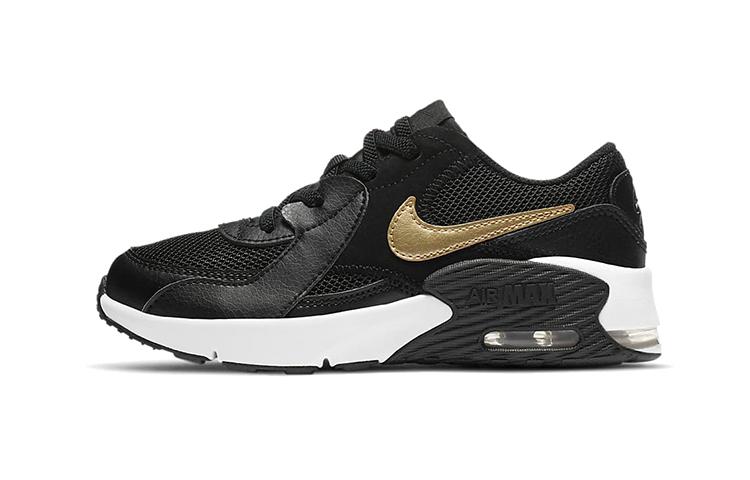 

Nike Air Max Excee Casual Abrasion Resistant Low top Kids Lifestyle Shoes Black Gold Children Aged 3 7 Years Old CD6892-006 28.5