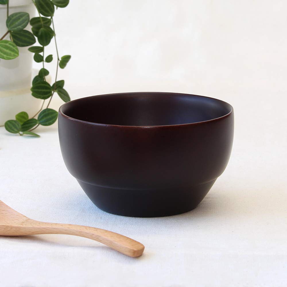 Kishu Lacquerware by Tsunoda Seibei DS Soup Nano Dishwasher Dark Brown Shoten, Bowl, Small, Coat, Safe,