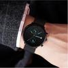 Geneva Luxury Brand Watch Men Black Watches Stainless Steel Mesh Band Auto Date Quartz Wristwatches Men Clock Relogio Masculino