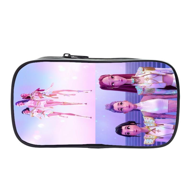 New Printed Witch Huntrix Kpop Student Pencil Bag Kpop Storage Stationery Bag Pencil Bag Men and Women