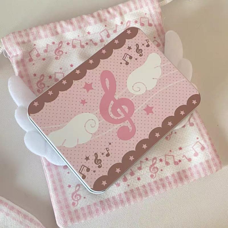 1/2Pcs Korean-Style Star Angel Flip-Top Small Iron Box, Portable Waterproof Card Sticker Storage Box With High Aesthetic Appeal