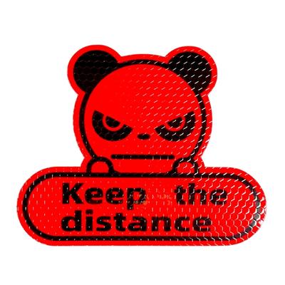Creativo Panda arrabbiato Mantieni la distanza Adesivi riflettenti Adesivo per auto Decalcomania per finestra per auto Decalcomanie per auto Adesivo per decorazione carrozzeria auto