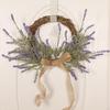 16 Zoll Künstlicher Lavendelkranz Frühling Lila Blumen Blumengirlande für Wand Hochzeit Tür