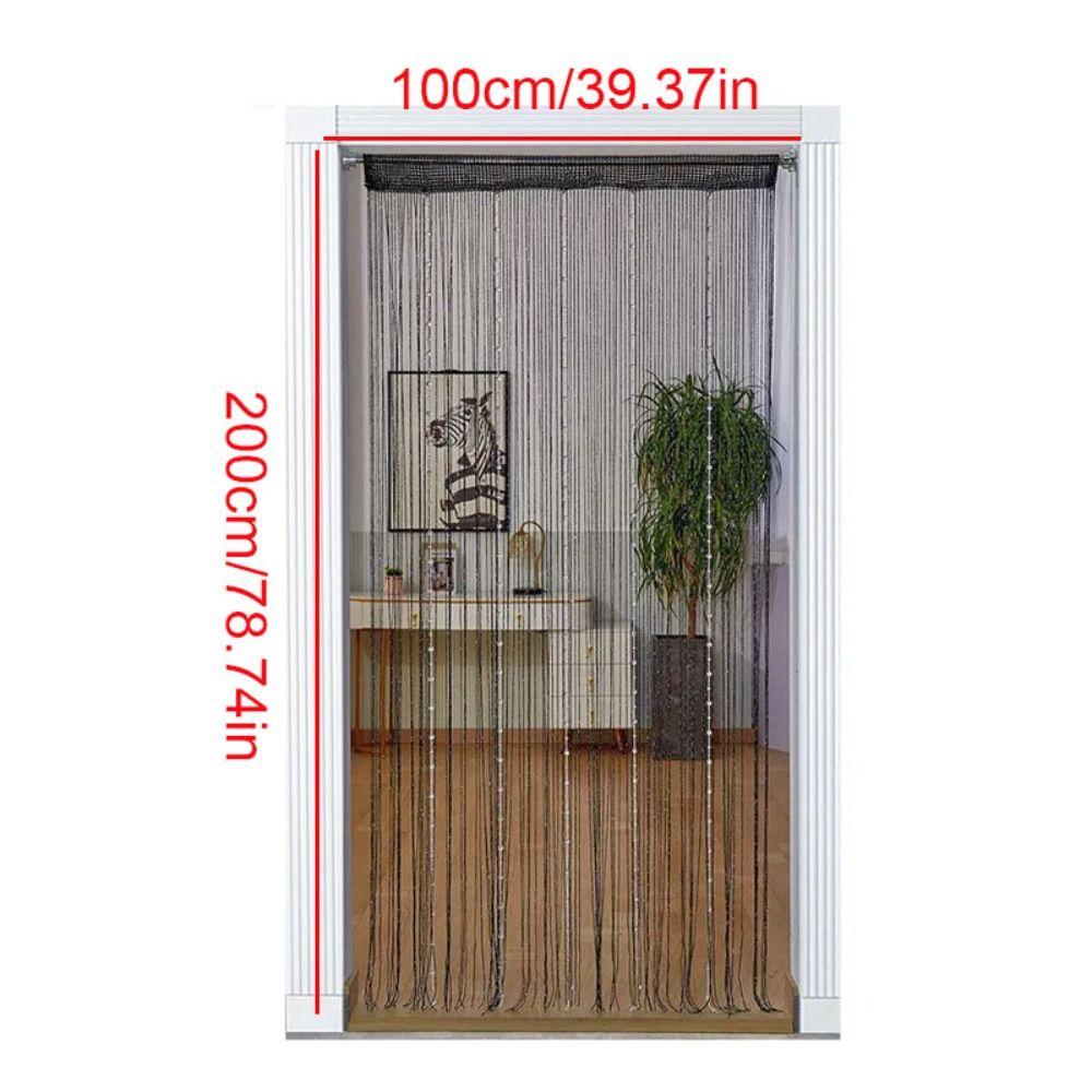 Room Divider Crystal Beads String Curtain Solid Color Tassel Window Curtain  Home Decor