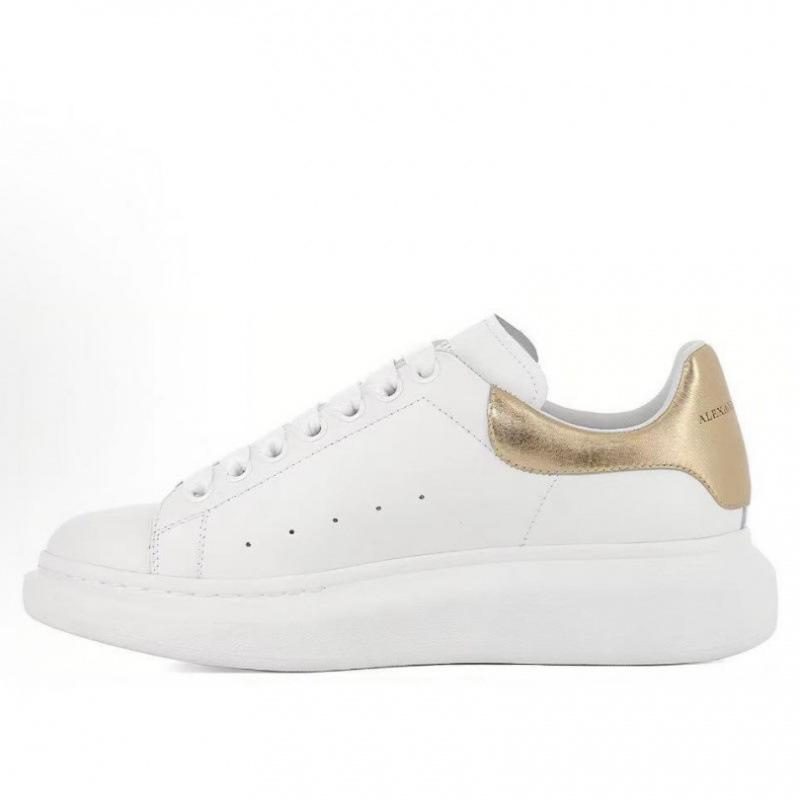 Original Mcqueen White Shoes Cowhide Versatile Board Shoes Men'S And Women'S Platform Muffin Shoes Increased By 5Cm