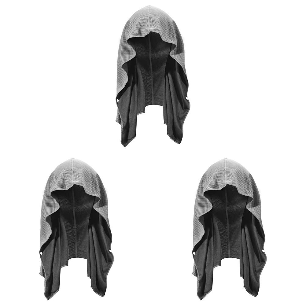 

Cooling Hoodie Towel Sun Protection Towel for Outdoor Sports Activities (Grey)