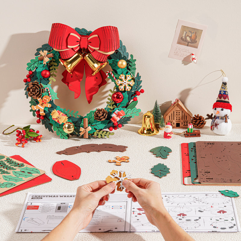 ROBOTIME Rolife Weihnachtskranz 3D Holzpuzzle TGL04