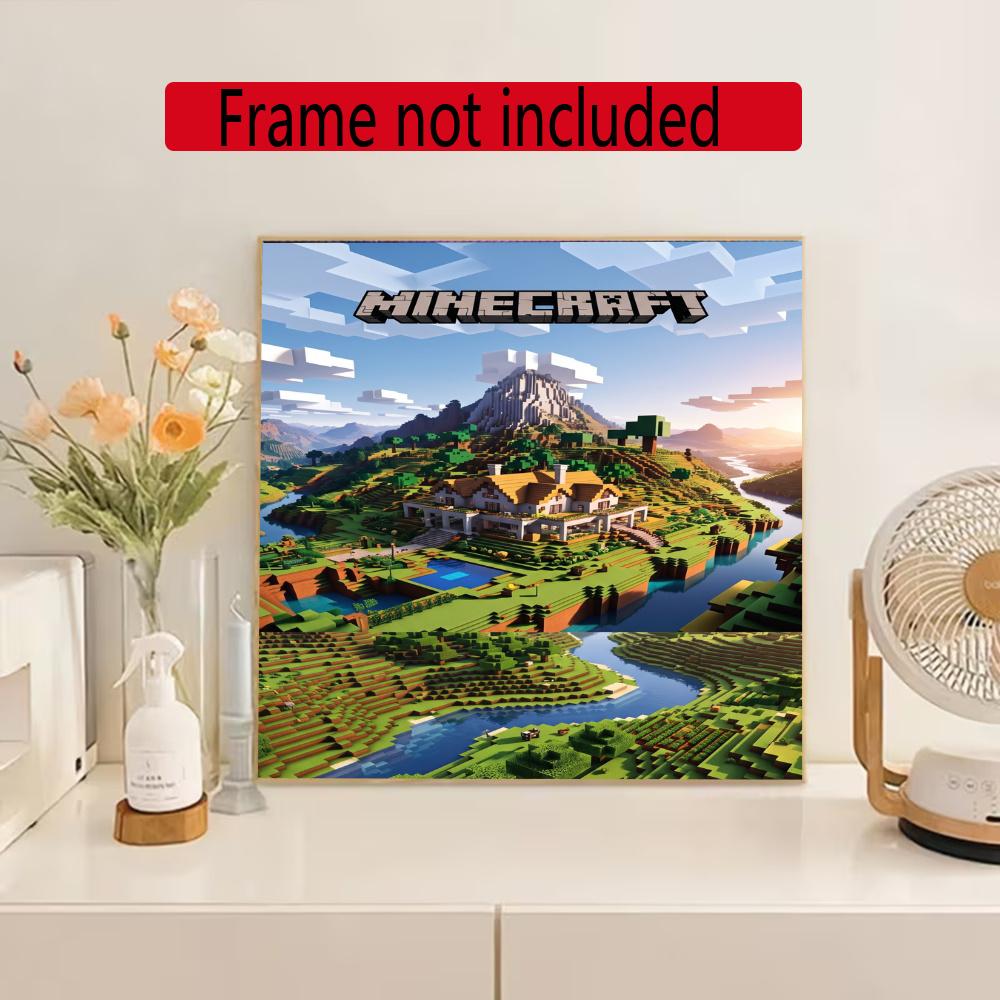 Minecraft 5D Diamond Painting Round Diamond Rhinestones Mosaic Diamond Embroidery Wall Paintings Rhinestones Gift Frameless