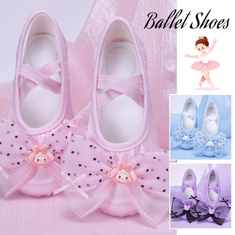 Mädchen Tanzschuhe Weiche Sohle Kinder Ballettschuhe Tanzschuhe Niedlich Bühnenauftritt Katzenpfoten Schuhe Schleifendekoration