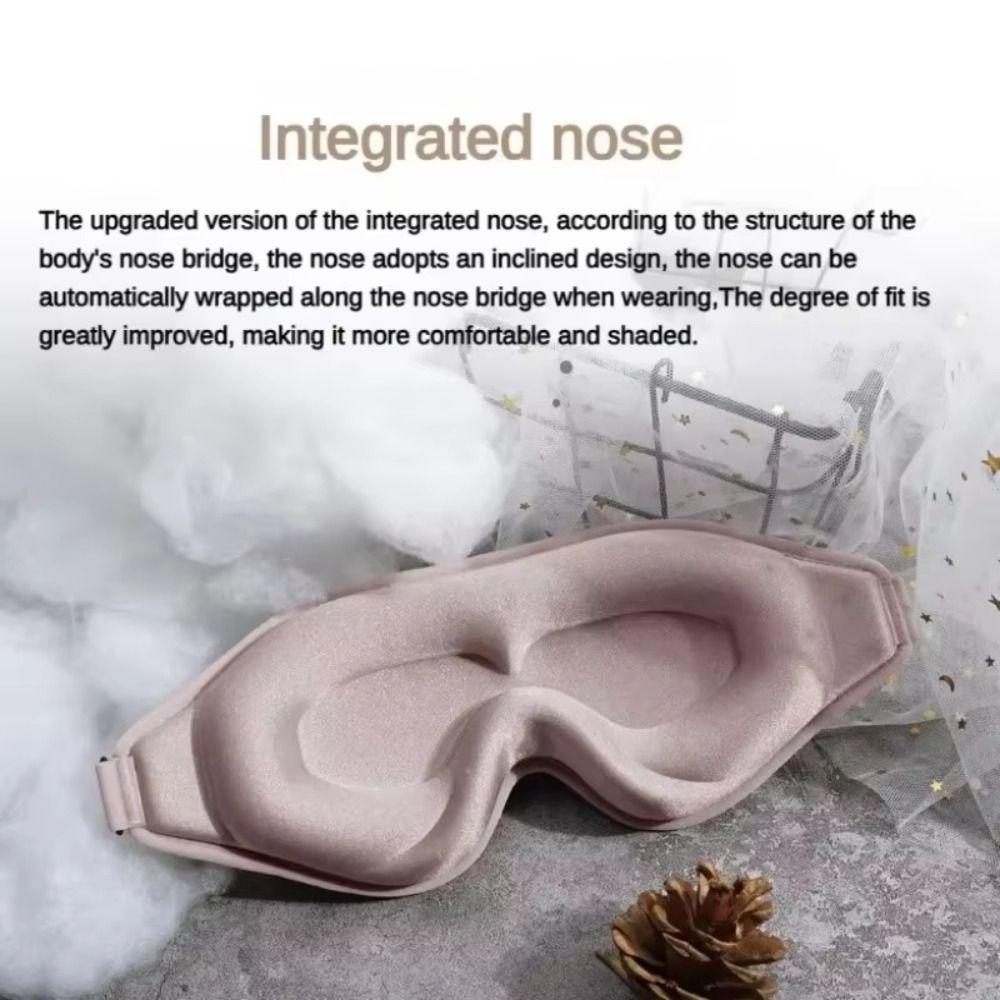 No Pressure Blackout Eye Mask Deep Contoured Eye Cover Ergonomic 3D Sleep Eye Shade Travel Use