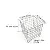 Metal Silver Square Mesh Storage Basket for Office Desk Organizer Hollow Cosmetic Holder with Easy Wire Design