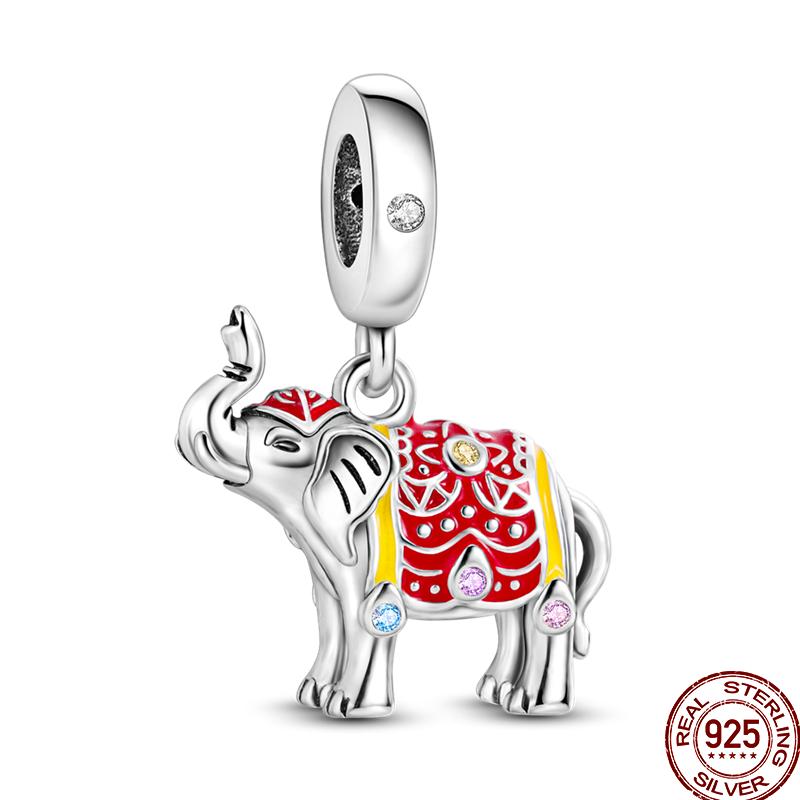 Copper Art Golden Zircon Saturn Flower Butterfly Charm Beads Suitable For 3Mm Original Bracelet Jewelry