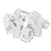 2M 10LED Christmas Wooden House LED Fairy Light String 2025 New Year Home Hanging Garland Xmas Tree Ornaments Decoration Lamp