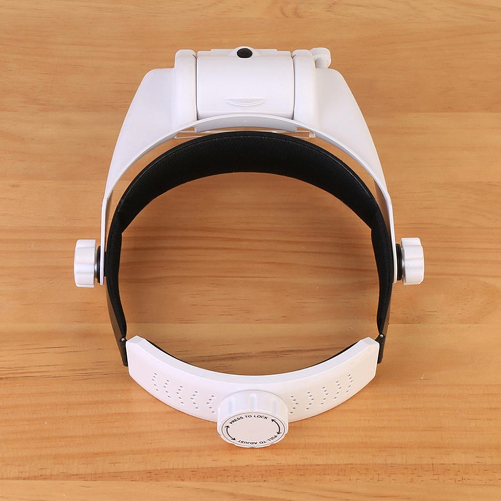 LED Head Magnifier,Hands Free Headband Magnifying Glasses with 3 Led,Professional Jeweler Loupe