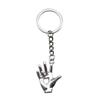 28mm Key Ring Couple Heart Love Minimalist Jewelry Components QY016