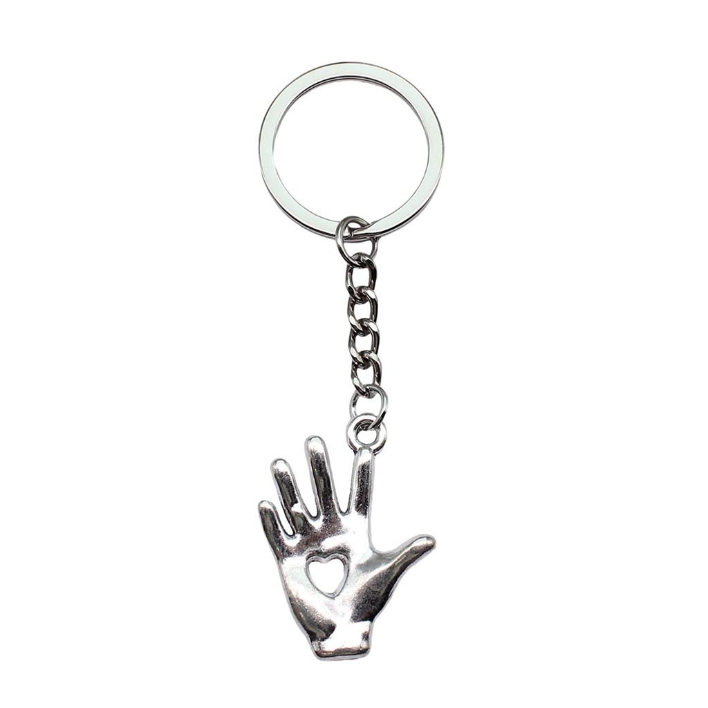 28mm Key Ring Couple Heart Love Minimalist Jewelry Components QY016