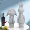 Pack of 2 Silicone Wine Bottle Stoppers with Cartoon Animal Design Bottle Plug for Reliable Sealing in Various Use