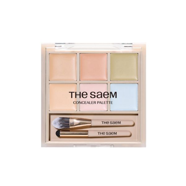 The Saem Cover Perfection Concealer Palette 6g (#02 Cover & Light) - High Coverage & Brightening Highlight