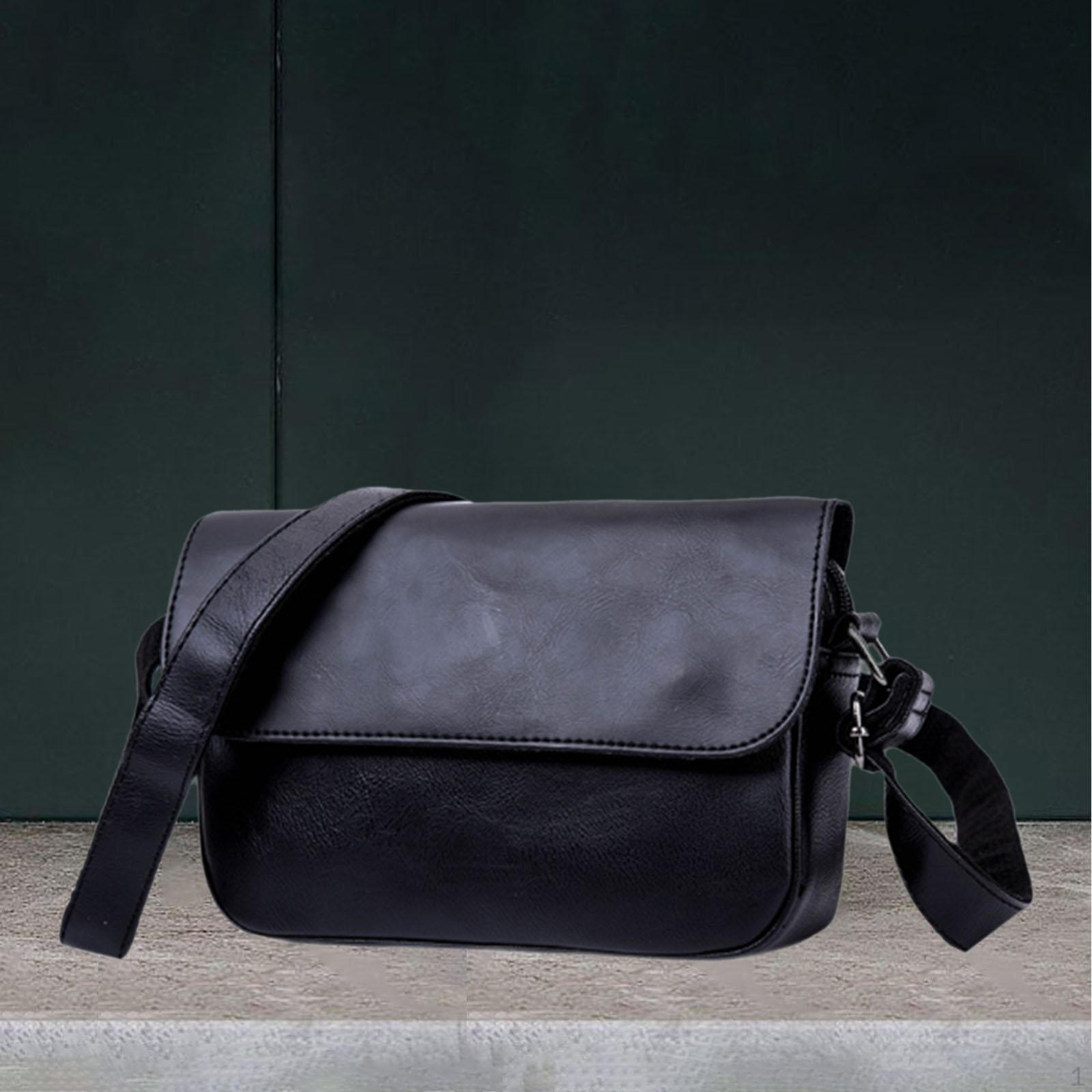 Деловая сумка через плечо легкая из искусственной кожи повседневная сумка-мессенджер для ежедневного шопинга для всей семьи чёрный 2349₽