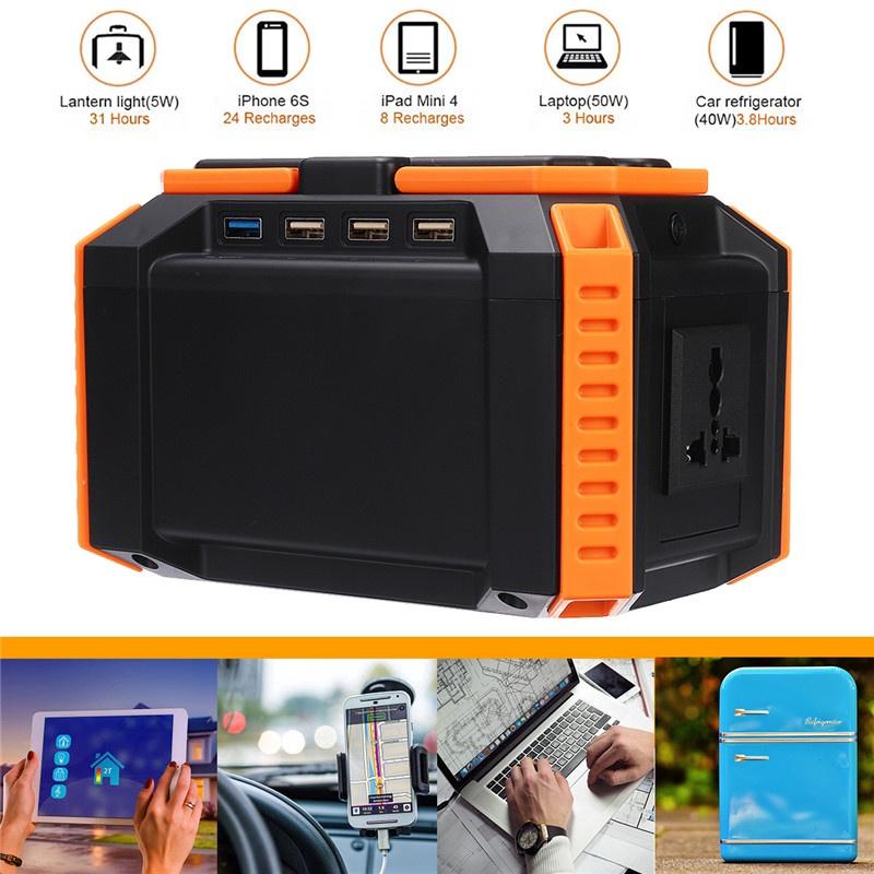 150W Max LCD Solar Power Storage Generator Inverter 40000mah Outdoor Portable charging station Power Supply USB Energy