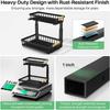 Under Sink Organizer, 2 Packs 2 Tier Under Sink Organizers and Storage, Slide Out Pull Out Cabinet Organizer Shelf, Metal Sliding Drawer for Kitchen