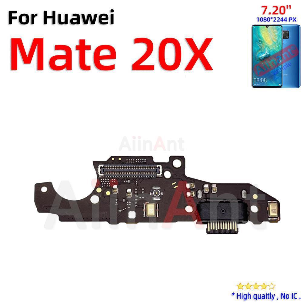 Aiinant USB Charger Dock Connector Port Charging Board Flex Cable For Huawei Mate 20 20X 30 40 40E Lite Pro RS Sim Phone Parts