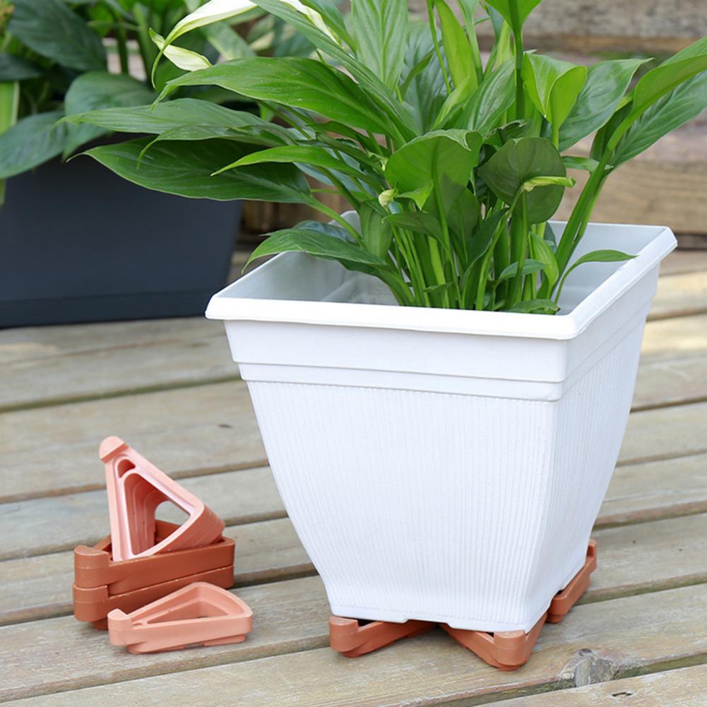 12Pcs Pot Raising Pad Durable Water Saving Gardening Resin Pot Feet Triangle Garden Plant Flower Pot Feet Stand