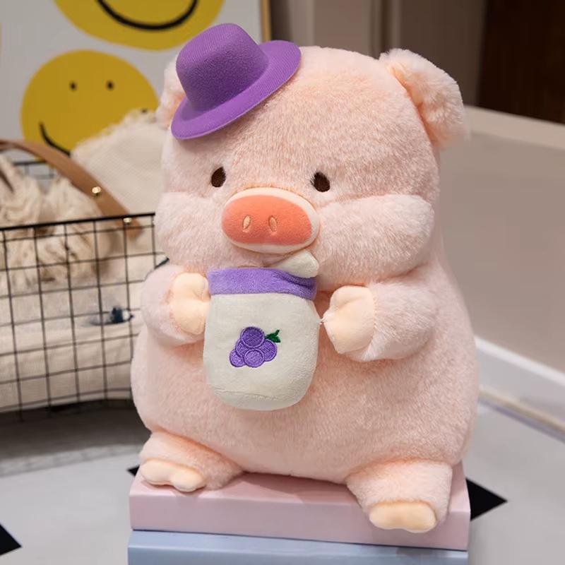 New 35/45cm Stuffed Animals Toys Fruits Tea Pig Grape Cherry Carrot Super Soft Dolls Girls Boys Birthday Gifts Home Decor
