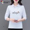 Women's Long-Sleeve Cotton Polo Shirt