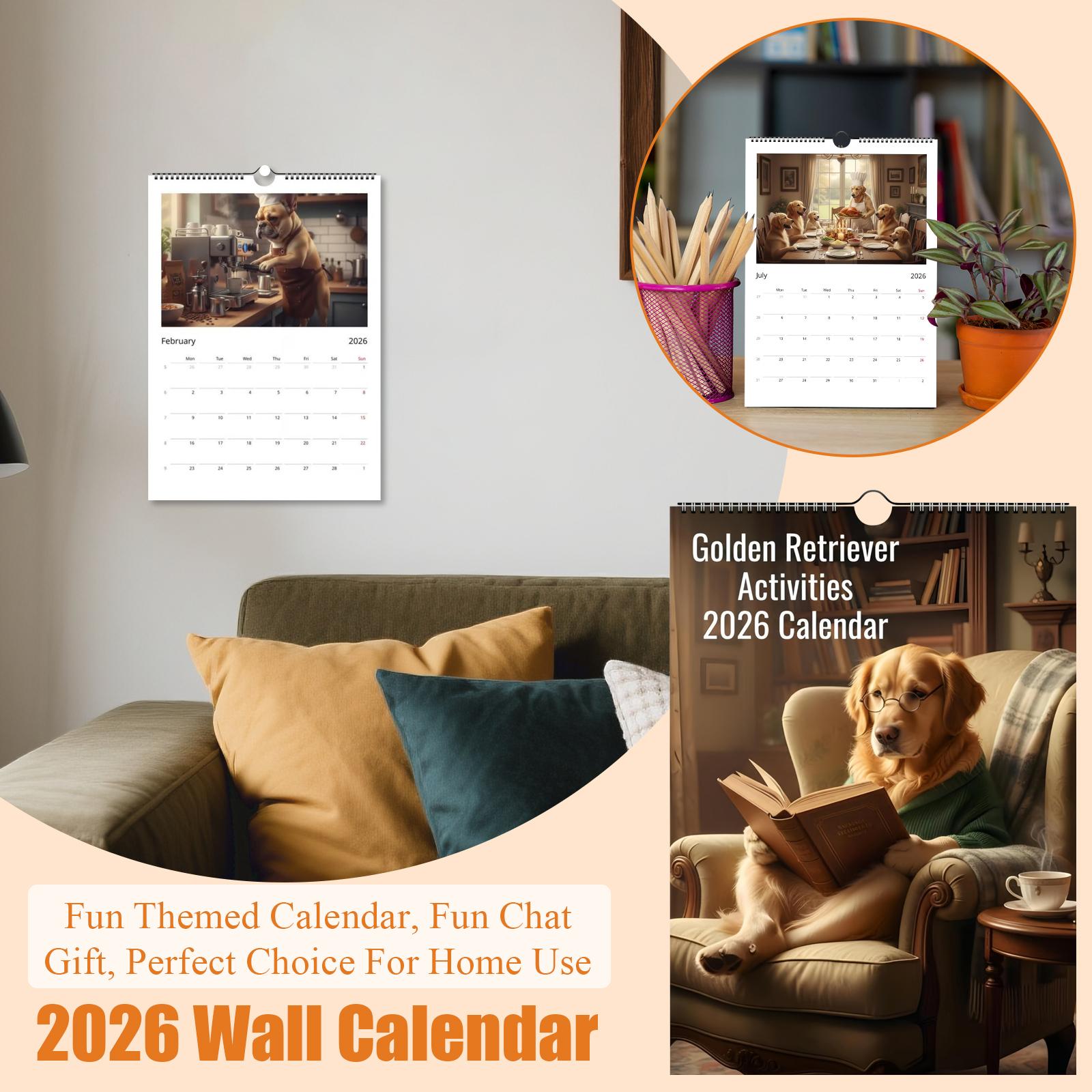 

2026 Wall Calendar, Fun Themed Calendar, Fun Chat Gift, Perfect Choice For Home Use. One Size