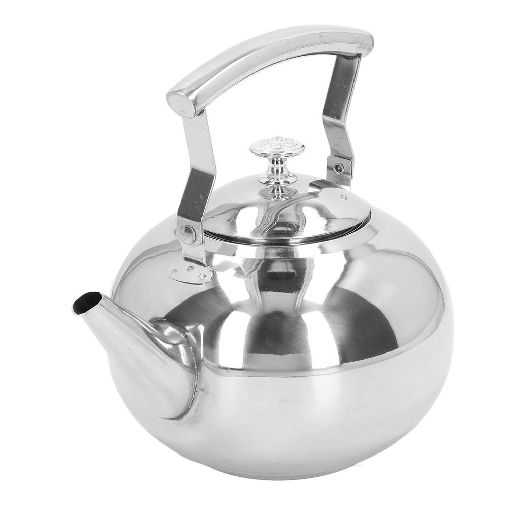 Removable Filter Stainless Steel Teapot Stovetop Compatible Table Serving Pot Home Use