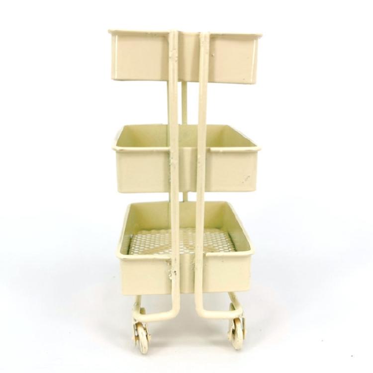 1:12 Dollhouse Mini Storage Cart Dolls Kitchen Bedroom Furniture Books Organizer