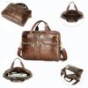 Business Casual Herren Aktentasche First Layer Rindsleder Laptoptasche Herren Schulter Messenger Bag
