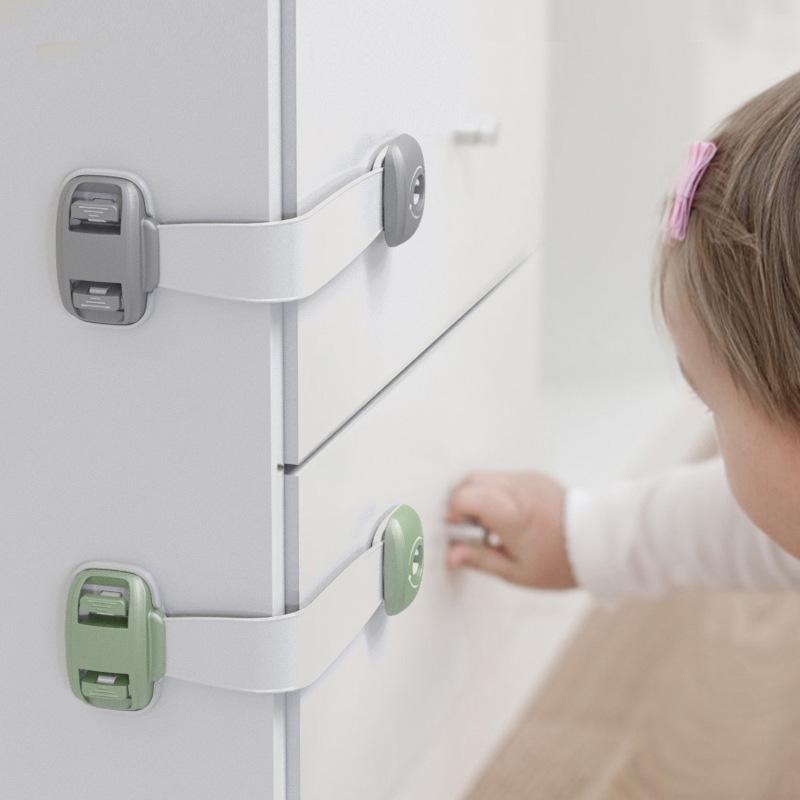 1PCS Baby Safety Drawer Door Lock Multi-Function Child Protection Anti-Pinch Cabinet Refrigerator Safety Buckle Plastic ZPG