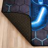Game Console Area Rug for Bedroom and Playroom, Geometric Gamer Carpet, Decorative Non-Slip Floor Mat for Gaming Room