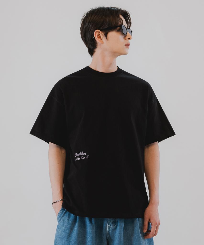 BAKKEN Silent Beach Short Sleeve T-Shirt Bk3974_Black