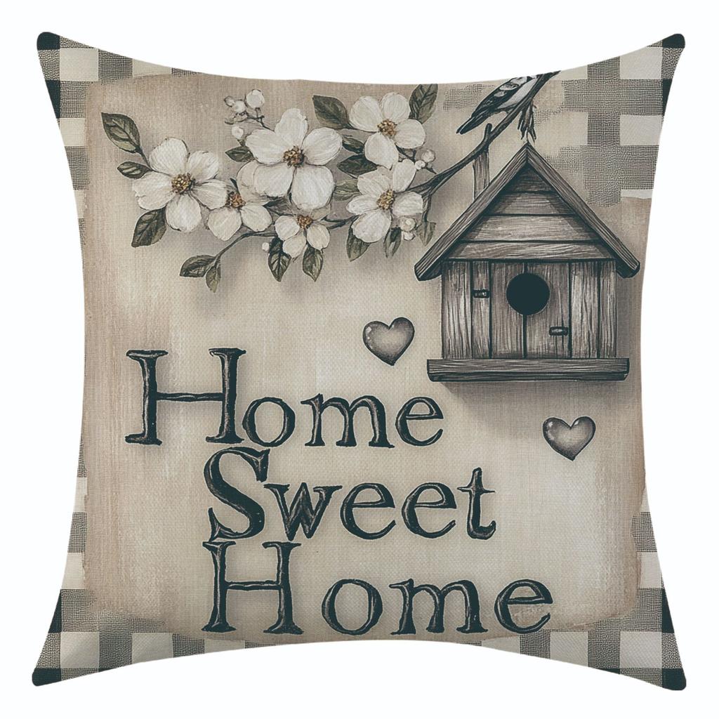 New Retro Xiaojia Linen Pillowcase Holiday Decoration Car Sofa Lumbar Pillow Cushion