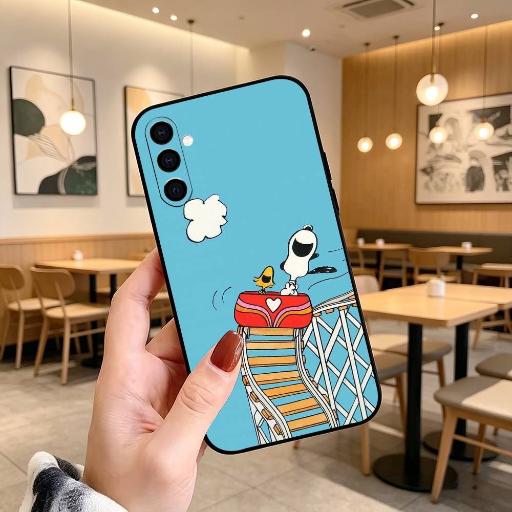 Cartoon Z-S-noopy-PC Phone Case For Samsung Galaxy A73,A72,A71,A70,A53,A52,A51,Others Soft Black Cover