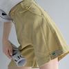 High Waisted Khaki Denim Shorts for Women In Summer Thin A-line Loose and Casual American Yellow Cropped Shorts Trendy
